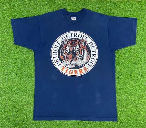 Vintage Detroit Tigers MLB Baseball Single Stitch T-Shirt 