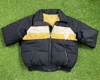 Vintage Ski Reversible Windbreaker Jacket Size Large L Hiking Winter Puffer Coat Light Rain Coat 1990s 90s