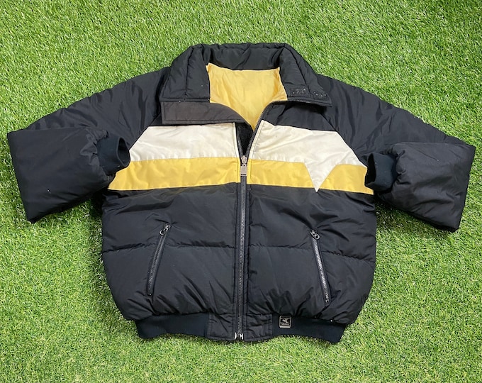 Vintage Ski Reversible Windbreaker Jacket Size Large L Hiking Winter Puffer Coat Light Rain Coat 1990s 90s