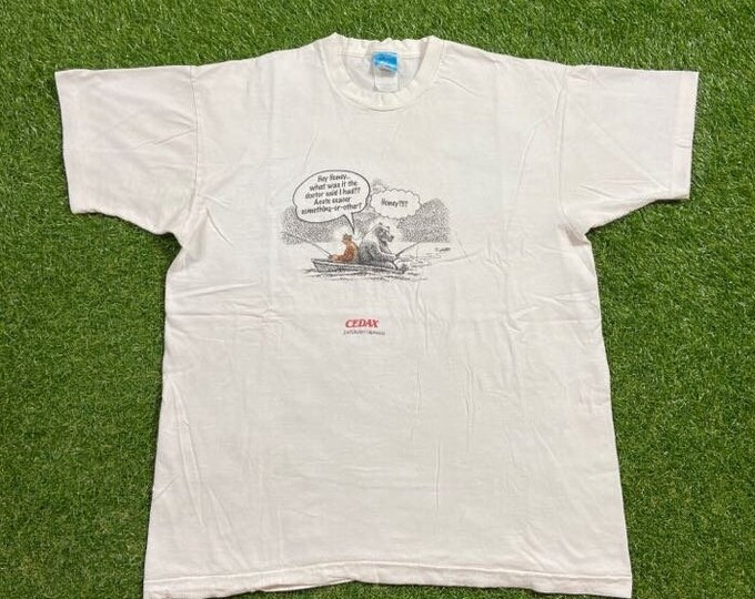 Vintage Cedax T Shirt Tee Made USA Size Xtra Large XL Drugs Prescription Pharmaceuticals Pharmacy Health 1990s 90s