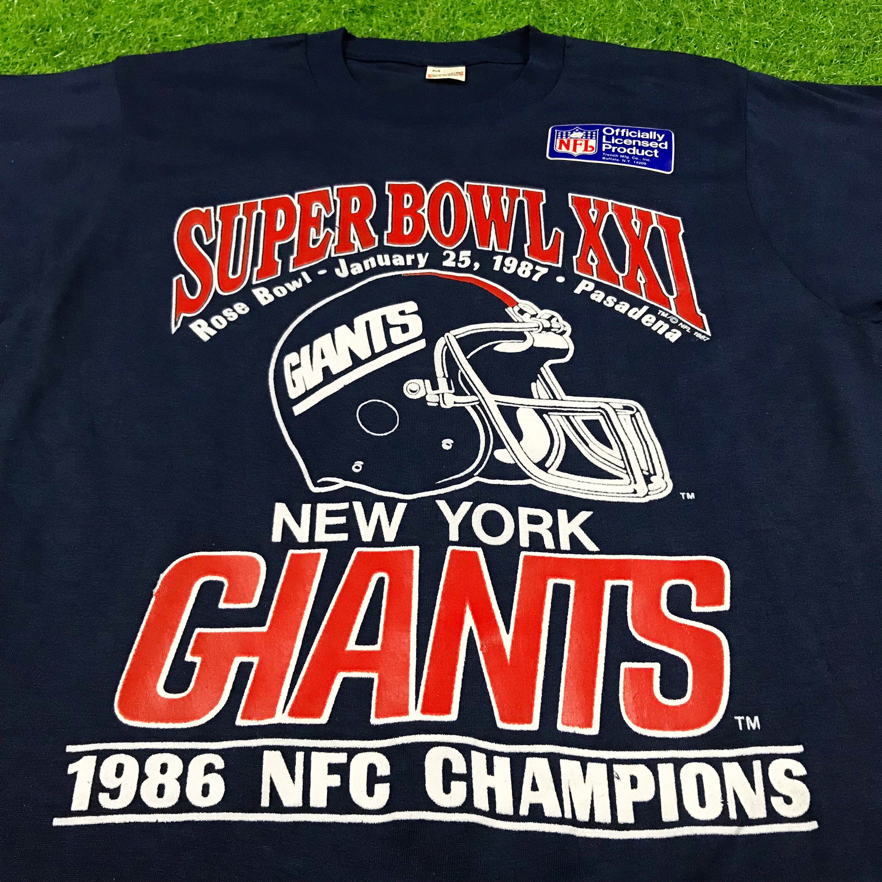 Vintage New York Giants NFL Football T Shirt T-shirt Super | Etsy