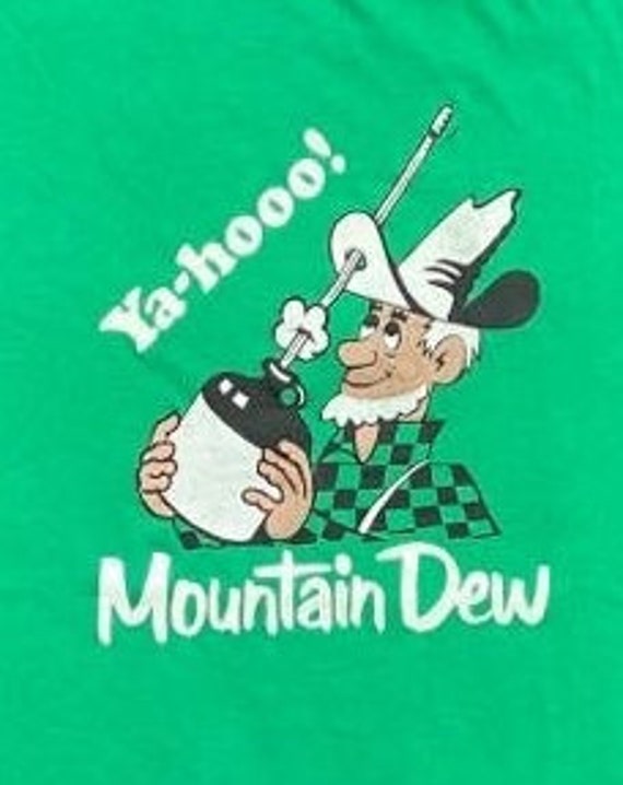 Vintage Mountain Dew T Shirt Tee Hanes Made USA Size Medium M PepsiCo View 3