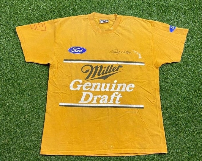 Vintage Rusty Wallace #2 T Shirt Tee Lee Made USA Size Xtra Large XL NASCAR Daytona 500 Racing Car Classic 1990s 90s