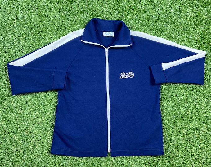 Vintage Pepsi Track Jacket Palm Beach Size Large L Classic Cola Soda Pop