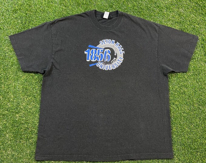 Vintage Seton Hall University T Shirt Tee Jones & Mitchell Size XXL 2XL New Jersey NJ College 1990s 90s