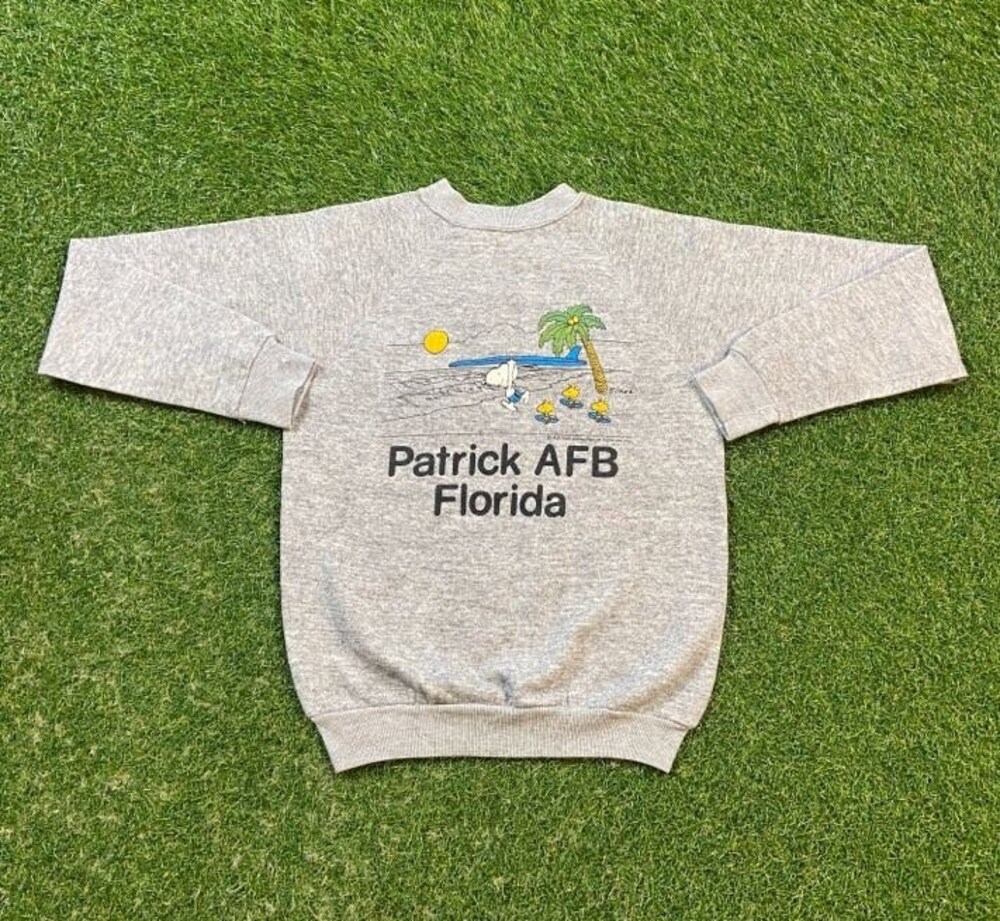Vintage Snoopy Crewneck Sweatshirt Artex Made Usa Size Youth Large Patrick Afb Florida Peanuts Charlie Brown Classic Original Pull Over Theteepulse