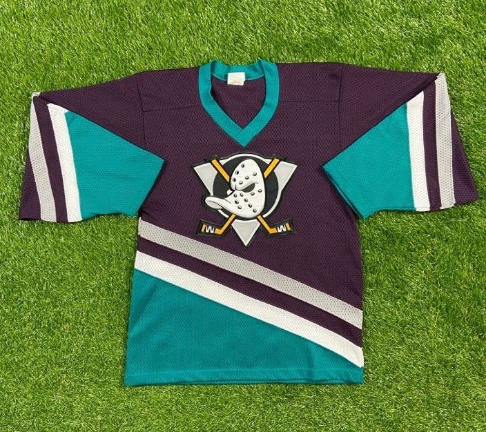 Vintage Anaheim Mighty Ducks Alternate Hockey Jersey Disney 
