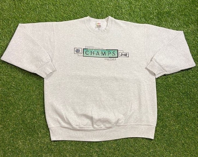 Vintage Orlando Sport and Social Club Champs Crewneck Knit Sweatshirt Made USA Size XL Golf Masters Tiger Woods Florida 1990s 90s Pull Over