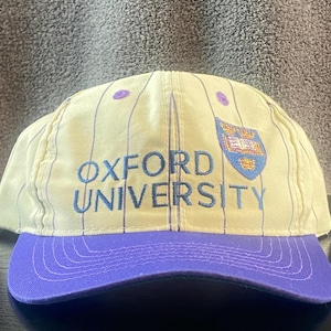 Vintage University of Oxford Snapback Hat OSFA United Kingdom UK England Original Euro College 1990s 90s
