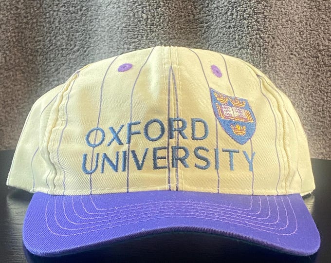 Vintage University of Oxford Snapback Hat OSFA United Kingdom UK England Original Euro College 1990s 90s