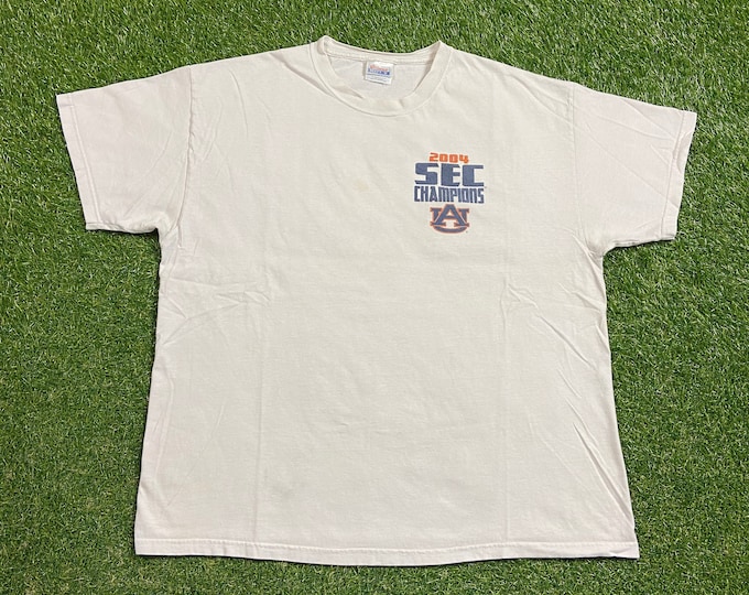 Vintage Auburn University Tigers T Shirt Tee Size Xtra Large XL NCAA College Football Alabama Sec War Eagle 00s