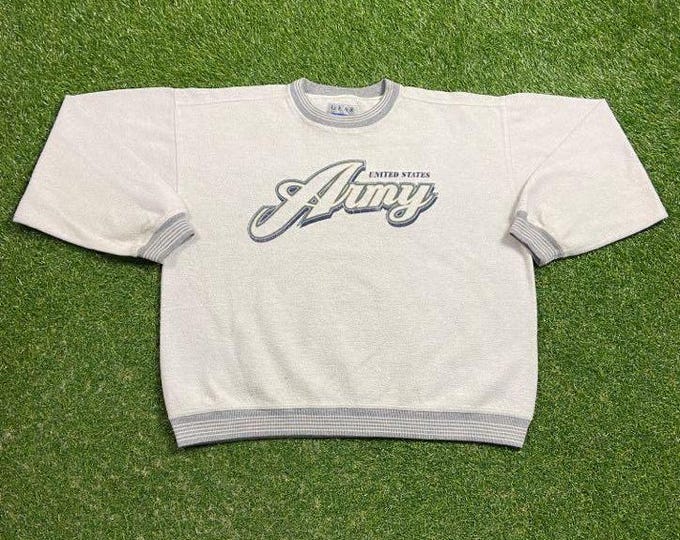 Vintage US Army Crewneck Sweatshirt Jostens Made Usa Size Xtra Large XL USMA Marines Navy United States Military Veteran Pull Over