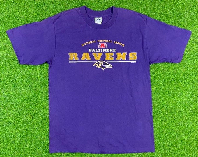 Vintage Baltimore Ravens T Shirt Tee Lee Sport Size Large NFL Football Maryland Orioles University Ray Lewis Original Tags Brand NEW