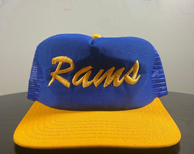Vintage Los Angeles Rams Snapback Hat New Era Made Usa OSFA NFL Football LA California St Louis 1990s 90s