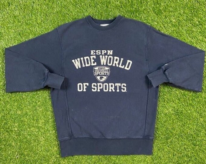 Vintage ESPN Wide World of Sports Crewneck Sweatshirt Champion Made USA Size Small S Walt Disney World Magic Kingdom Pull Over 90s 1990s