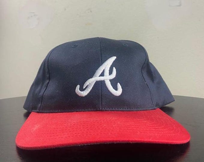 Vintage Atlanta Braves Snapback Hat OSFA MLB Baseball Georgia ATL National League Classic Hank Aaron Classic 1990s 90s