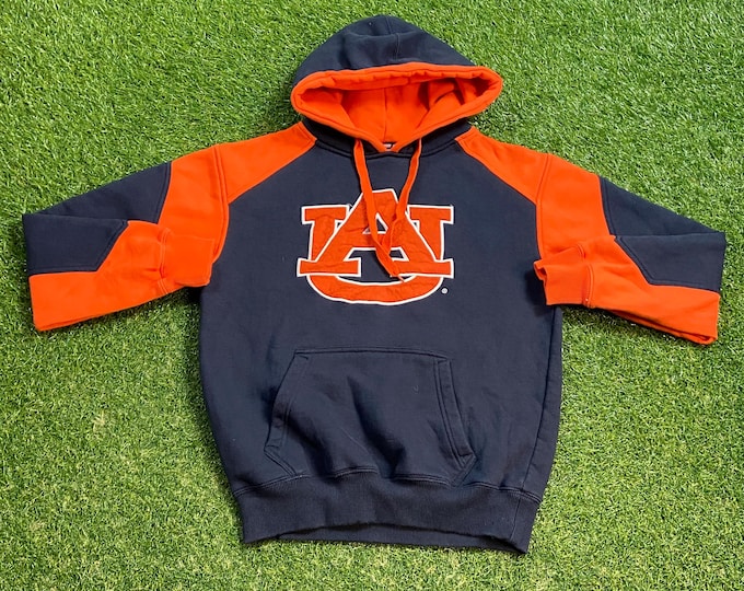 Vintage Auburn University Tigers Hoodie Sweatshirt Colosseum Athletics Size Small S NCAA College Football Alabama Sec War Eagle 1990s 90s