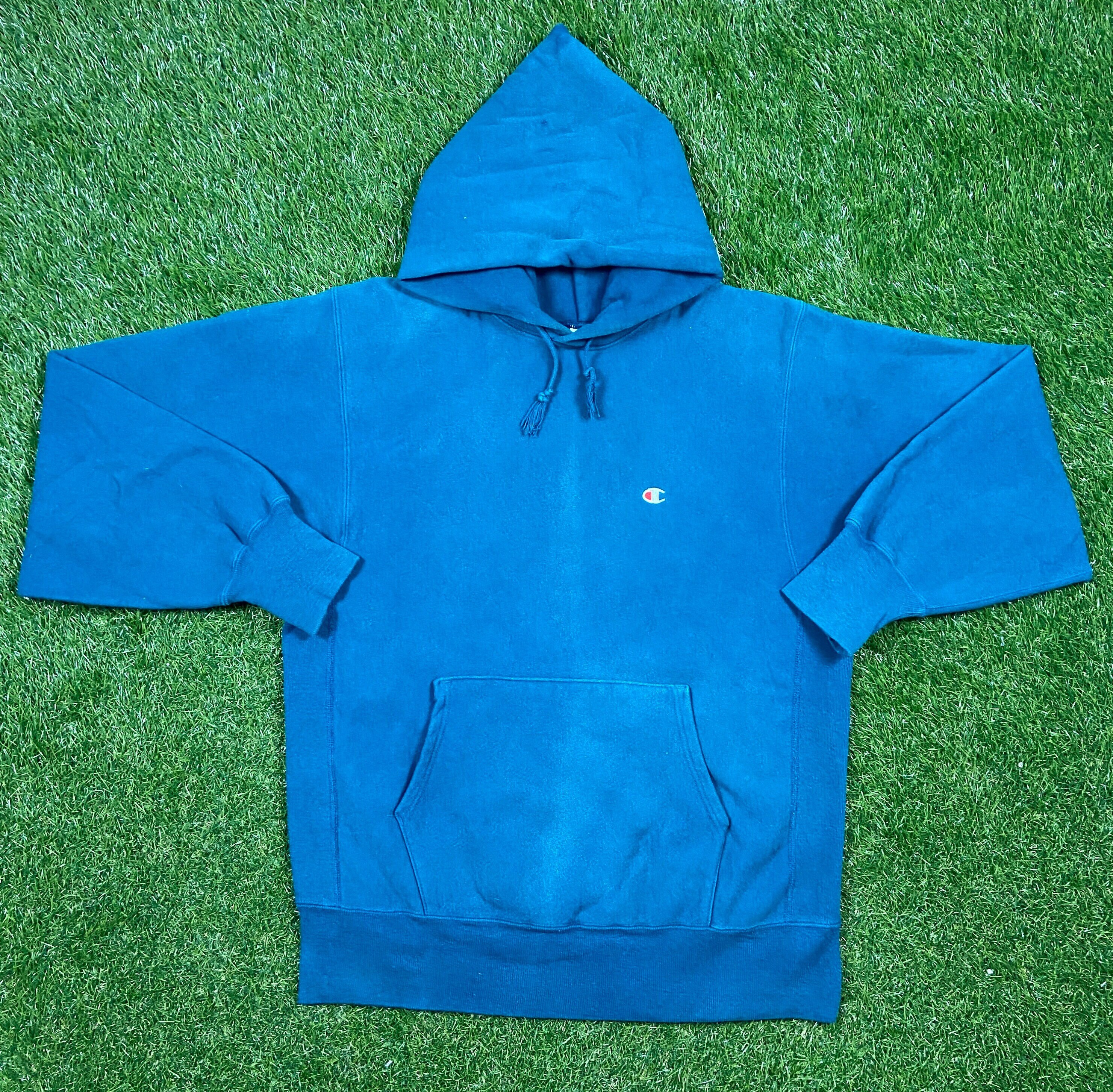 Vintage Champion Reverse Weave Hoodie Sweatshirt Turquoise Vintage Champion Reverse Weave Hoodie Sweatshirt Turquoise