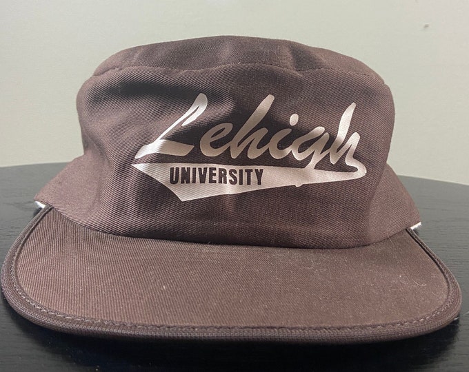 Vintage Lehigh University Snapback Hat Challenger Caps Made USA OSFA Penn State Bethlehem Pennsylvania 1980s 80s