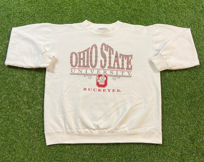 Vintage Ohio State University OSU Crewneck Sweatshirt Made USA Size Xtra Large XL Ncaa College Football Basketball Cleveland 90s Pull Over