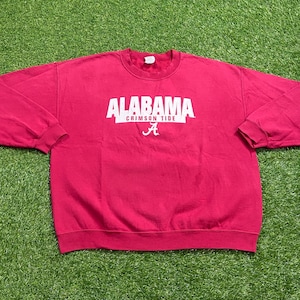 Vintage University of Alabama Crimson Tide Crewneck Sweatshirt Size Xtra Large XL NCAA College Football Roll Tide 1990s 90s Pull Over
