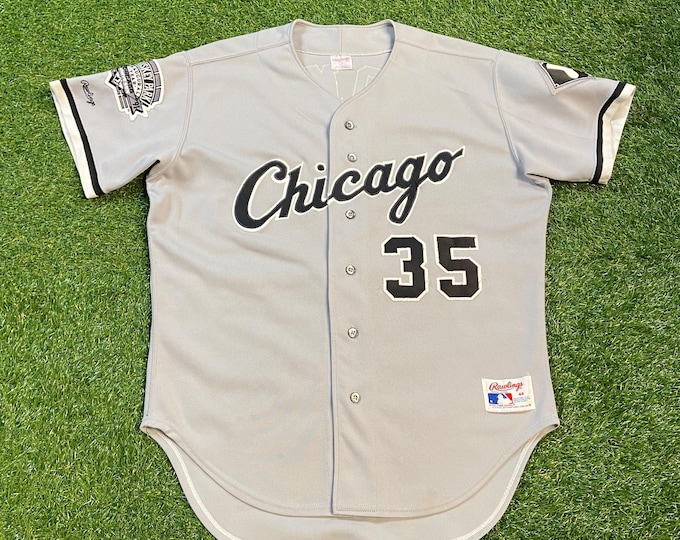 Vintage Chicago White Sox Frank Thomas #35 Jersey Rawlings Made USA Size Xtra Large XL Illinois MLB American League Baseball Classic 90s