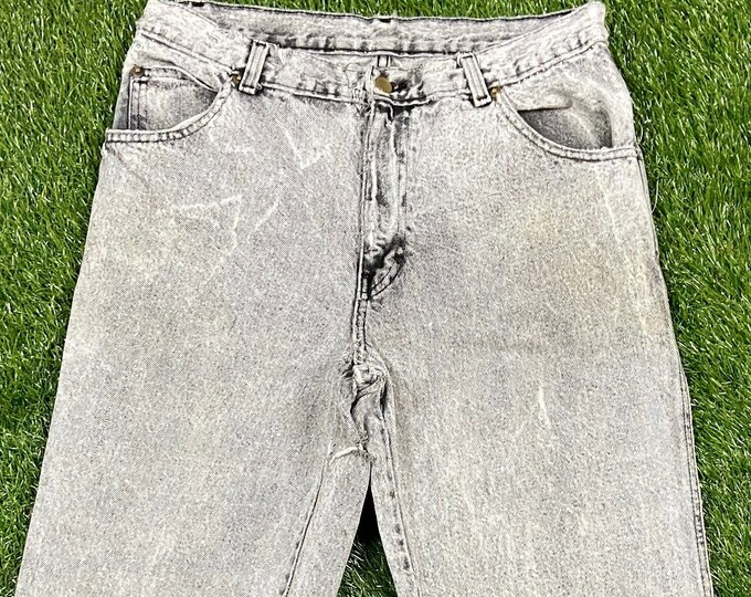 Vintage Gray Jeans Size 34 X 32 American USA Classic Jean Pants Dungerees Vtg Bottoms 1980s 80s