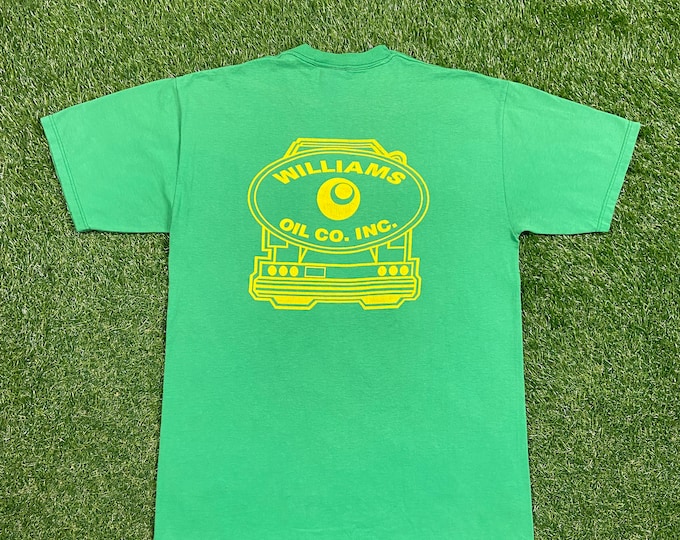 Vintage Williams Oil Co Inc T Shirt Tee Jerzees Made USA Size Large L Citgo Petroleum Corporation 1980s 80s