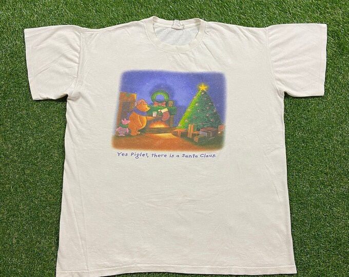Vintage Winnie The Pooh T Shirt Tee The Disney Store Made USA Size XXL Walt Disney Magic Kingdom Classic Cartoon Mickey Mouse Pooh Piglet