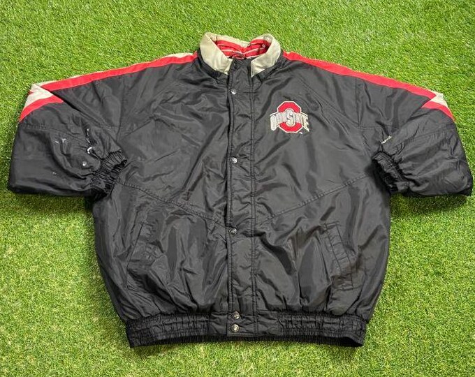 Vintage Ohio State University Jacket Starter Size Xtra Large XL NCAA College Football Basketball OSU Buckeyes 1990s 90s