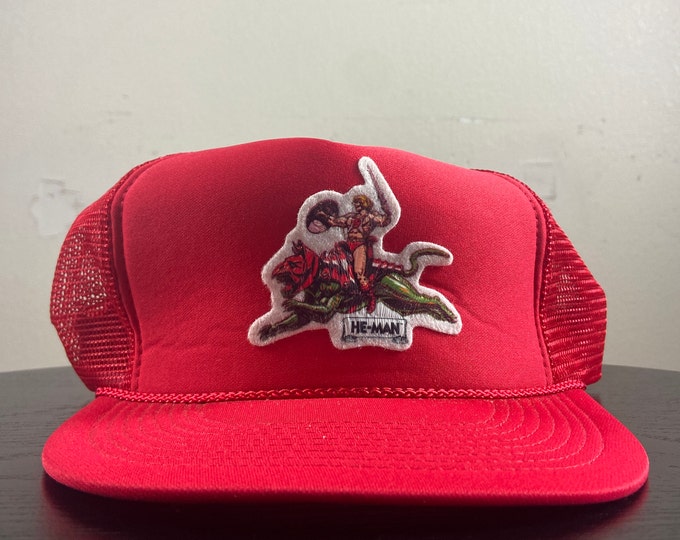 Vintage He Man Snapback Hat Head First OSFA Masters of the Universe Classic Cartoon Original Animation Action Adventure Super Hero 1980s 80s