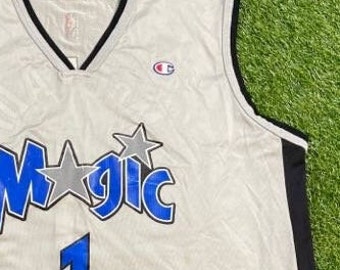 Vintage Tracy Mcgrady #1 Orlando Magic Jersey Champion Size 48 NBA