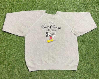 Felpa girocollo vintage The Walt Disney Studios, taglia M, Topolino, WDW Magic Kingdom, Disneyland, classica, rara, oversize.
