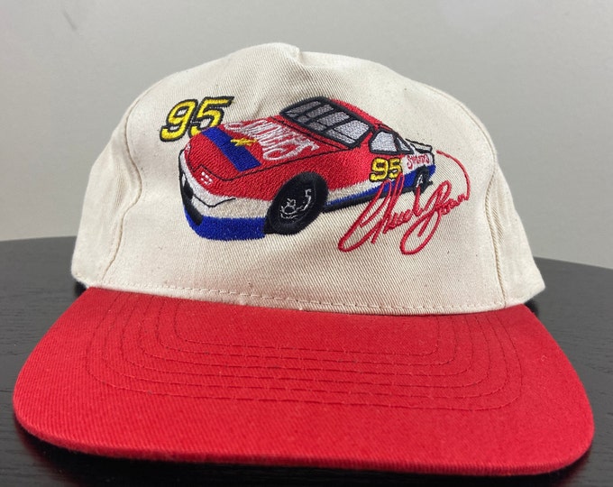 Vintage Chuck Bown 95 Snapback Hat KC OSFA Classic Car Speedway NASCAR Daytona 500 Dale Earnhardt Motorsports 1990s 90s