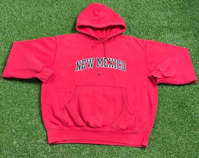 Vintage University of New Mexico Crewneck Sweatshirt Size Large L Lobos NCAA College Football 1990s 90s Pull Over Oversized Hoodie
