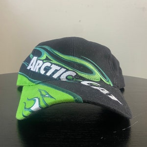 Vintage Arctic Cat Snow Mobile Strap Back Hat Arctic Wear OSFA Mountain Trailblazer Classic Sportswear 1990s 90s