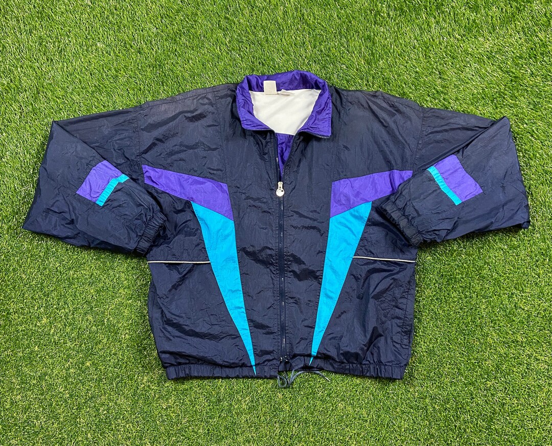 Vintage Asics Windbreaker Jacket Size Large L Classic Sport Wear