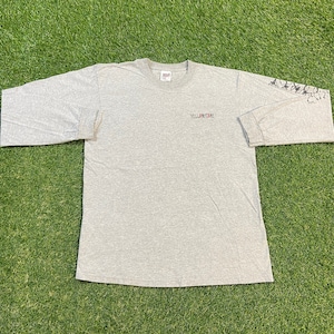 Vintage Yellowstone National Park Langarm Shirt Amboss Made USA Gr. L Wanderung Wyoming Montana Idaho 1990er 90er Jahre