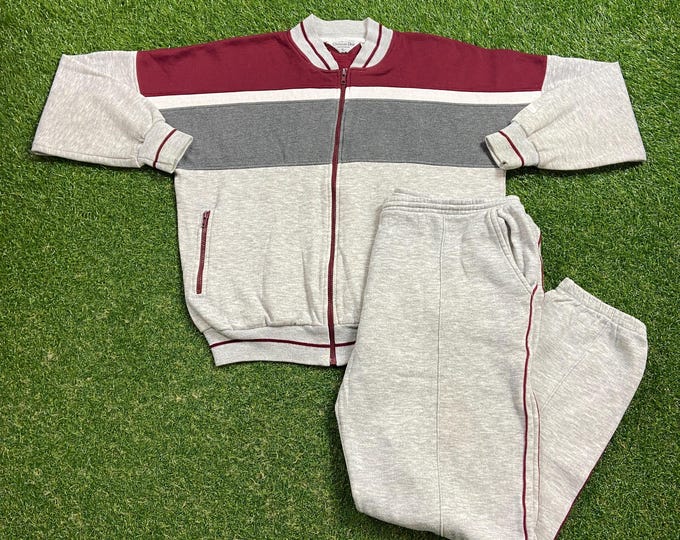 Vintage Christian Dior Sweat Suit Set Size L High Fashion Designer Paris New York Classic Original Soft Comfortable Warm Sweat Pants 1980s