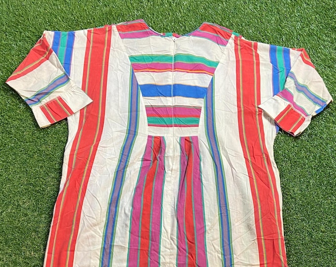 Vintage Christian Dior Dress Size Large L High Fashion Designer Classic Fit Original Colorful Quality 1990s 90s