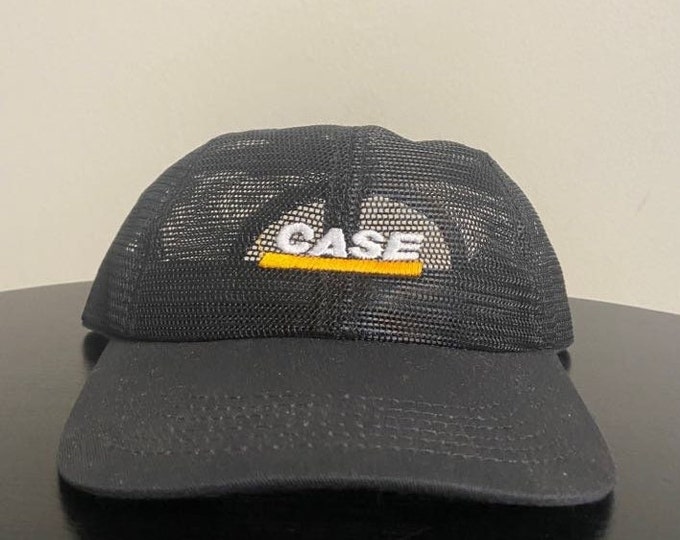 Vintage CASE Snapback Hat K Products OSFA Tractor Agricultural Machinery Gardening Manufacturer 1980s 80s Mesh