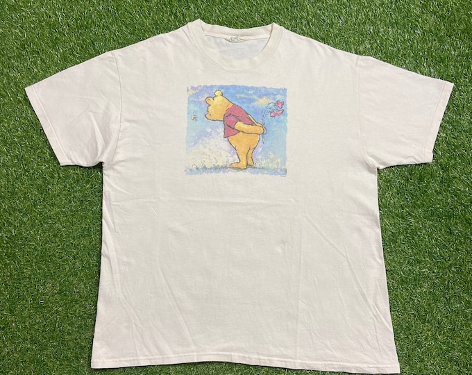 Vintage Winnie The Pooh T Shirt Tee Made USA Size Xtra Large XL Walt Disney Classic Cartoon Mickey Mouse Pooh 1990s 90s