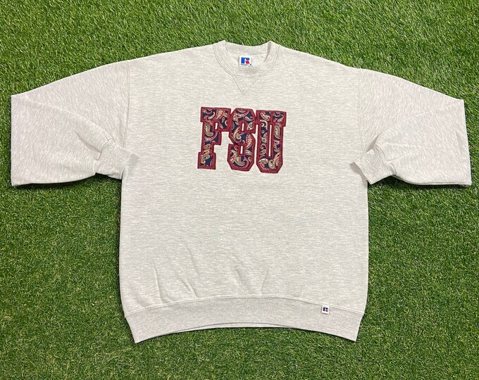 Vintage Florida State University Seminoles Crewneck Sweatshirt Made Usa Size Xtra Large XL NCAA College Football FSU Pull Over Oversized