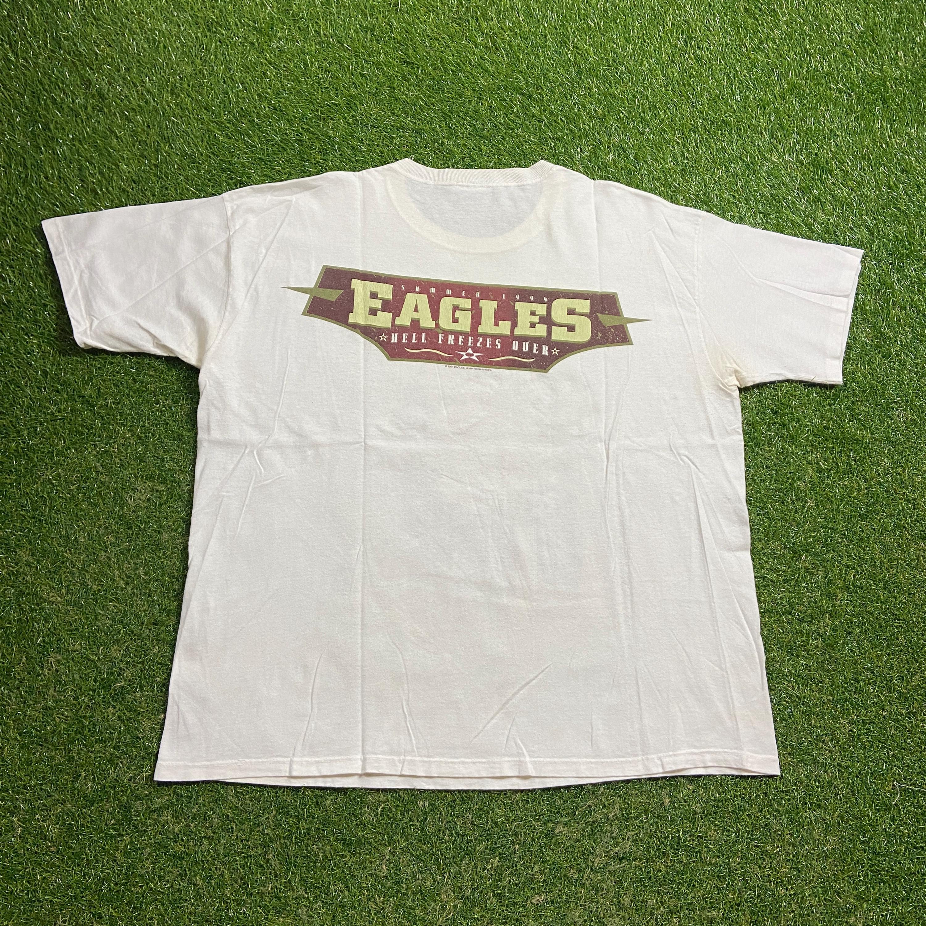 Vintage Eagles Hell Freezes Over T Shirt Tee Made USA Size XXL 2XL