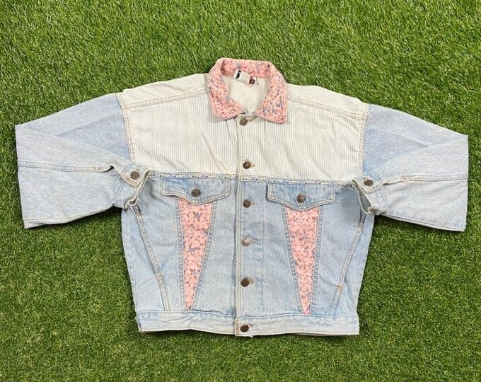 Vintage Zena Jean Jacket Made USA Size Small S American USA Classic Blue Jean Jacket Button Down