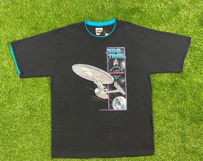 Vintage Star Trek USS Enterprise 1991 T Shirt Tee Tultex Made USA Size Xtra Large XL Star Wars Science Fiction