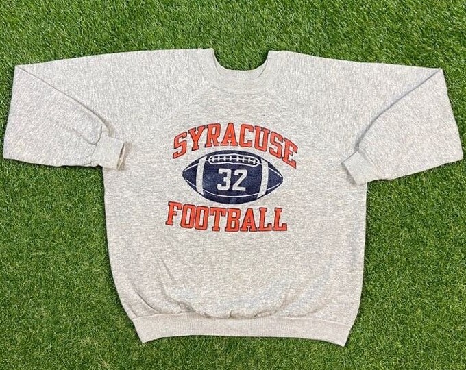 Vintage Syracuse University Crewneck Sweatshirt Champion Made USA Xtra Large XL New York Orangemen NCAA College Ny Pull Over Tri Blend 80s