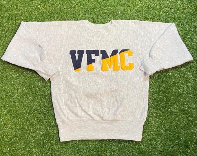 Vintage Valley Force Military Academy College Crewneck Sweatshirt Champion Made USA Size M VFMC Marines Army Veteran Wayne Pennsylvania 90s