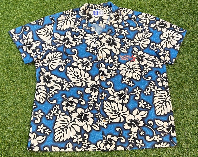 Vintage Houston Astros Hawaiian Button Down Shirt Made USA Size XXL 2XL MLB Baseball Texas 1990s 90s