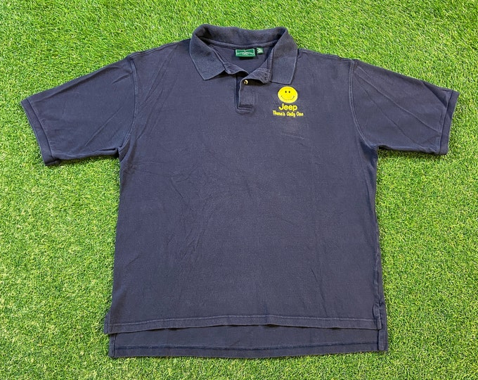 Vintage Jeep Polo Shirt Outer Banks Size XXL 2XL Truck Car American Motors Chrysler 1990s 90s